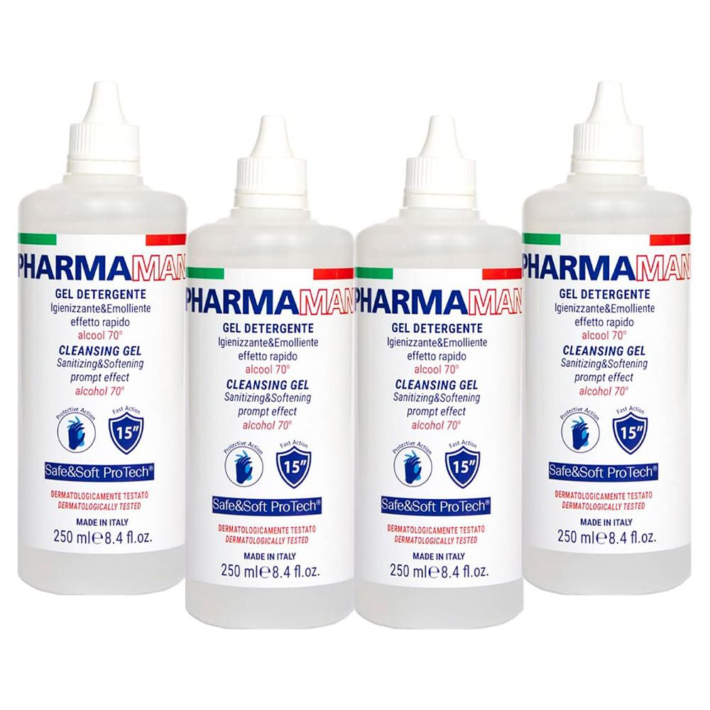 PHARMAMANI - Gel Igienizzante Mani - 70% Alcool Dermatologicamente testato - profumato
