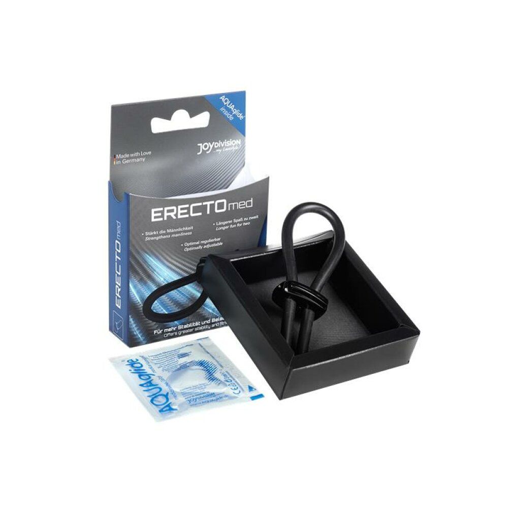 Prodotto in scatola nera e confezione. Contiene un anello nero e una bustina.