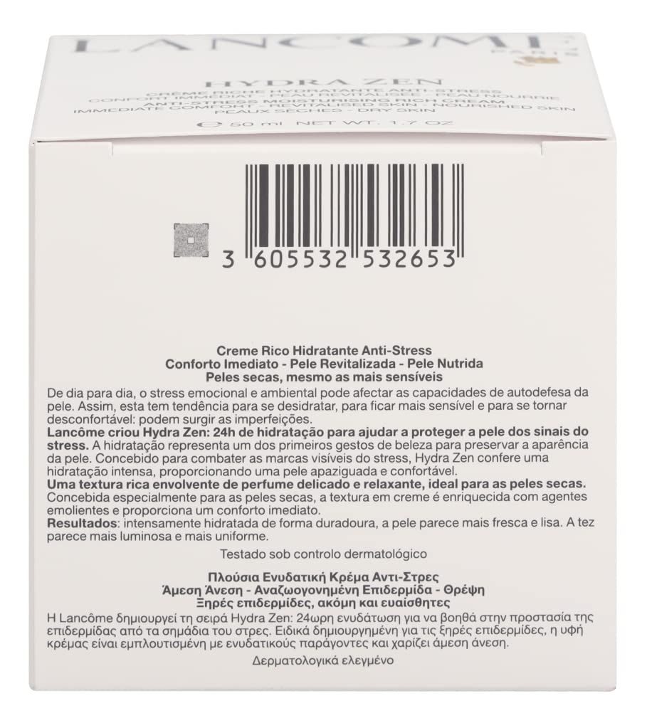 Retro della confezione del prodotto. Testo in più lingue. Codice a barre e informazioni sul prodotto.