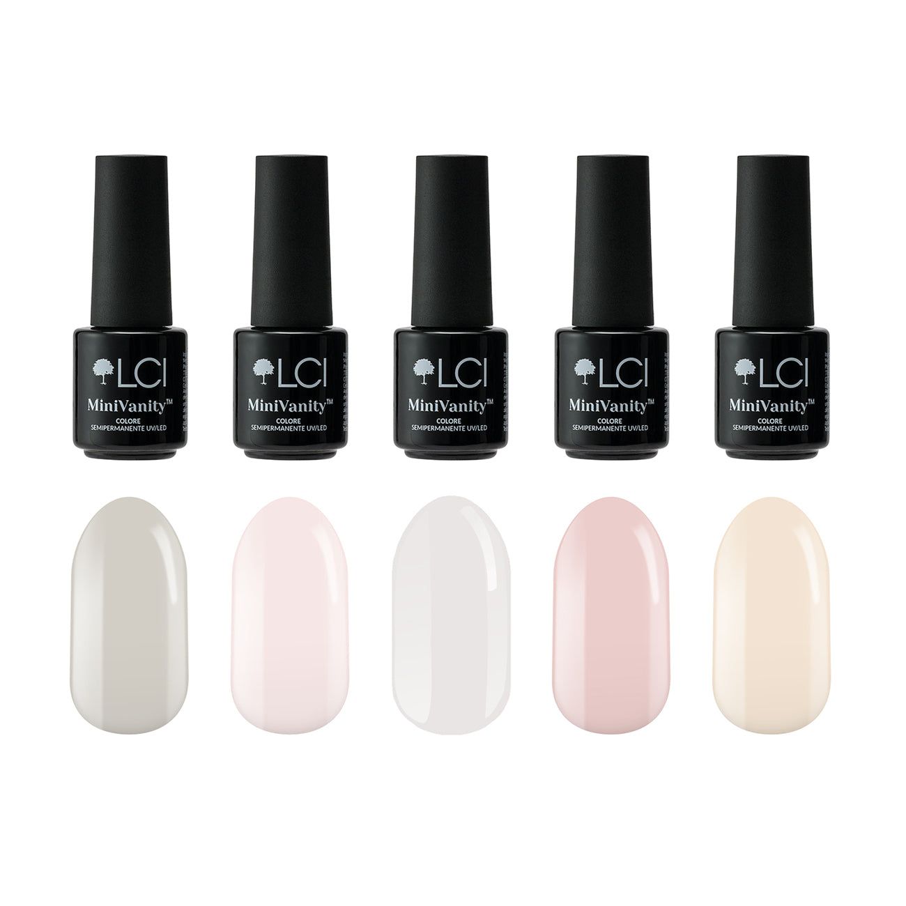 LCI Cosmetics - Set 5 colori semipermanenti Mini Vanity LCI - Confetto