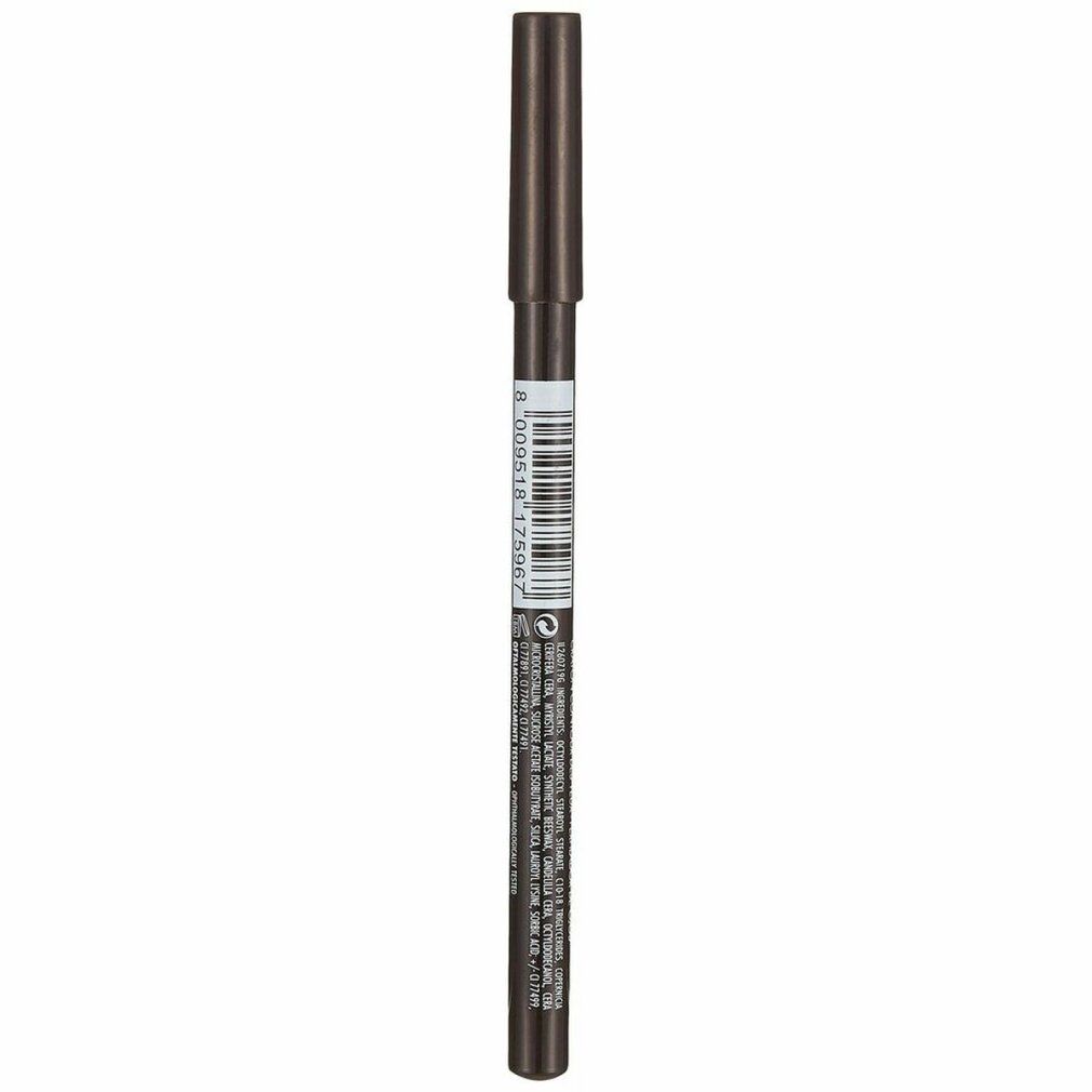 Matita eyeliner marrone con codice a barre e testo. Marchio: deborah milano.