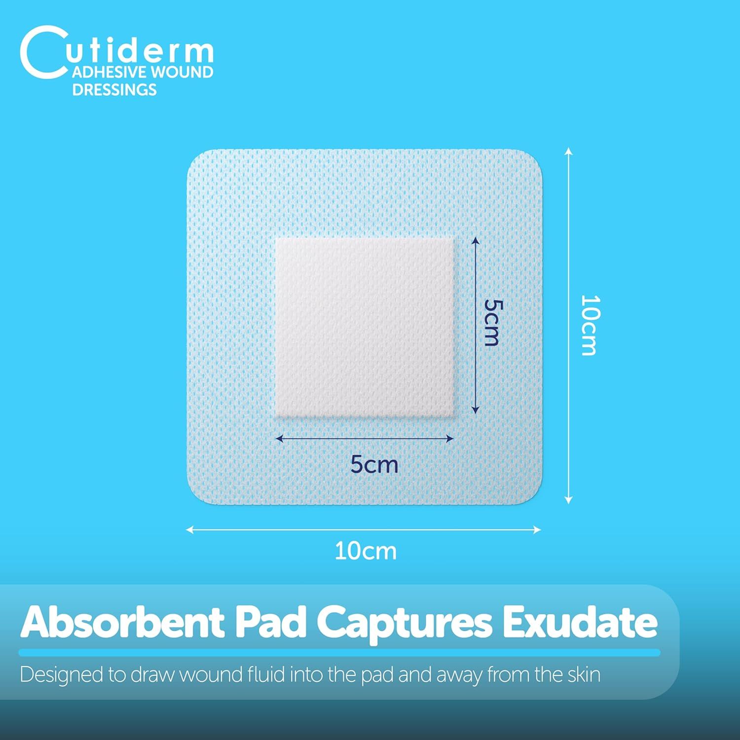 Bendaggio sterile per ferite 10 cm x 10 cm Cutiderm