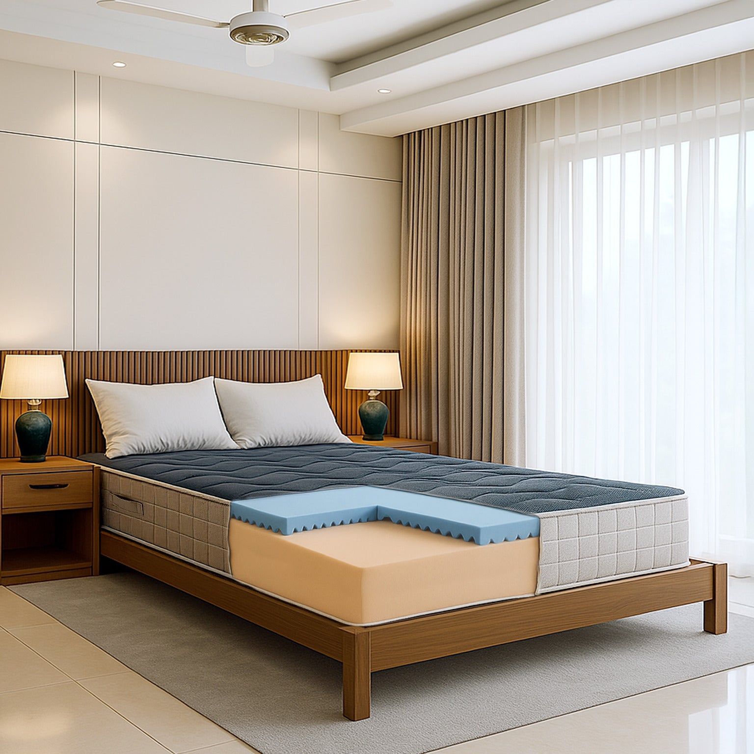 The White Stone Materasso 140x200 cm in Memory Foam Alto 20 cm