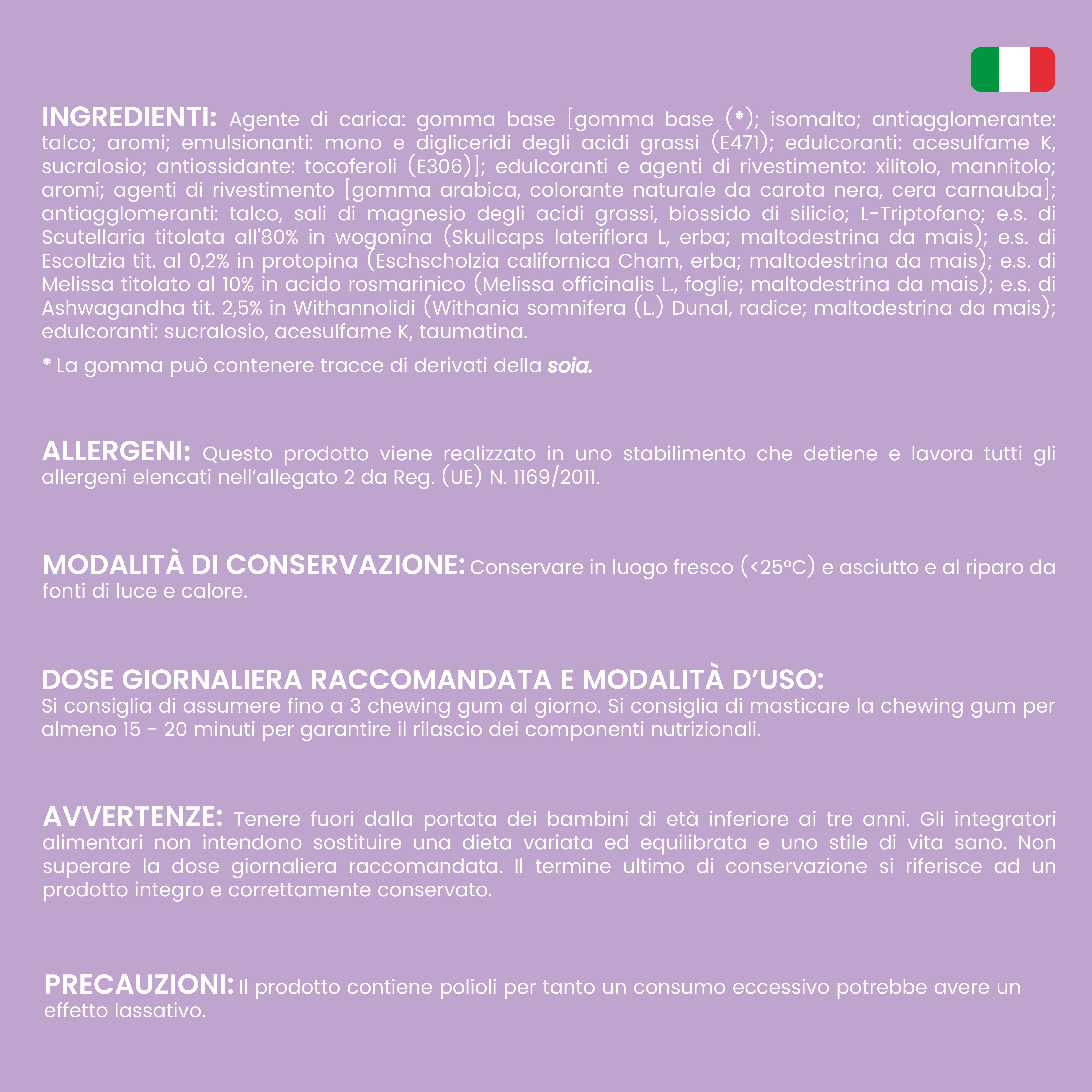 NTP Biotech - No Stress Gum - integratore alimentare in chewing gum per Stress e benessere mentale