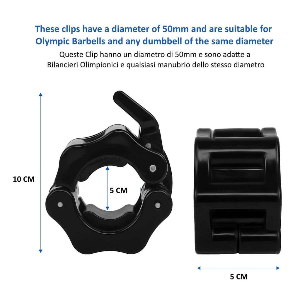 FFitness Morsetti per Bilanciere Olimpico 50mm 2 Pezzi Collari a Sgancio Rapido FF
