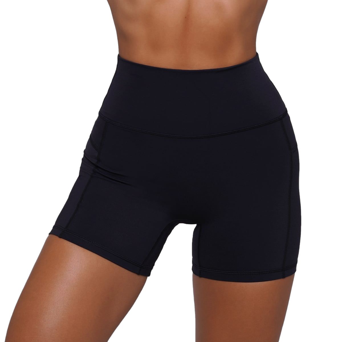 GymBeam Pantaloncini donna FIT slim a vita alta Black