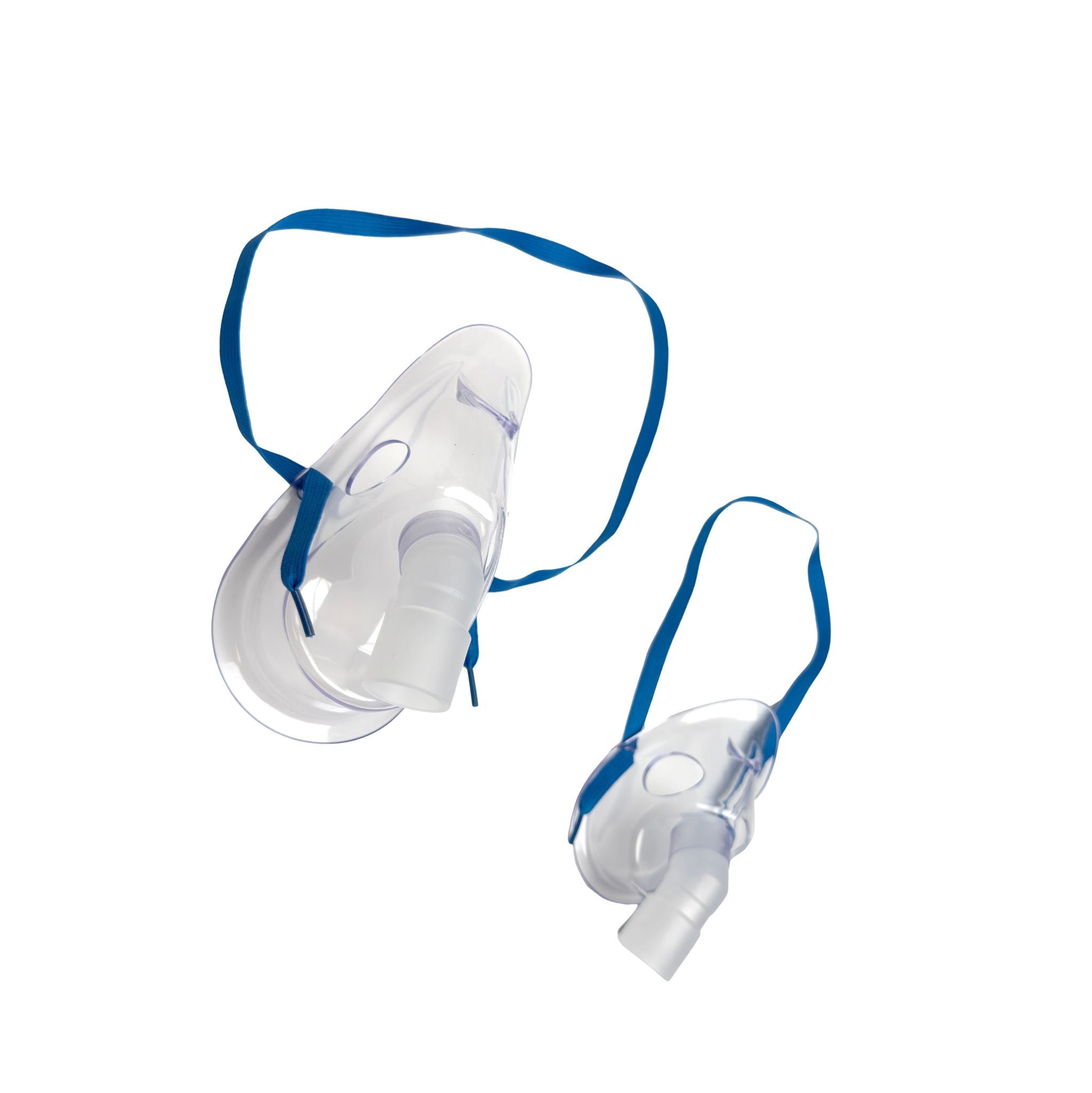 Due maschere per inalazione con cinghie blu.