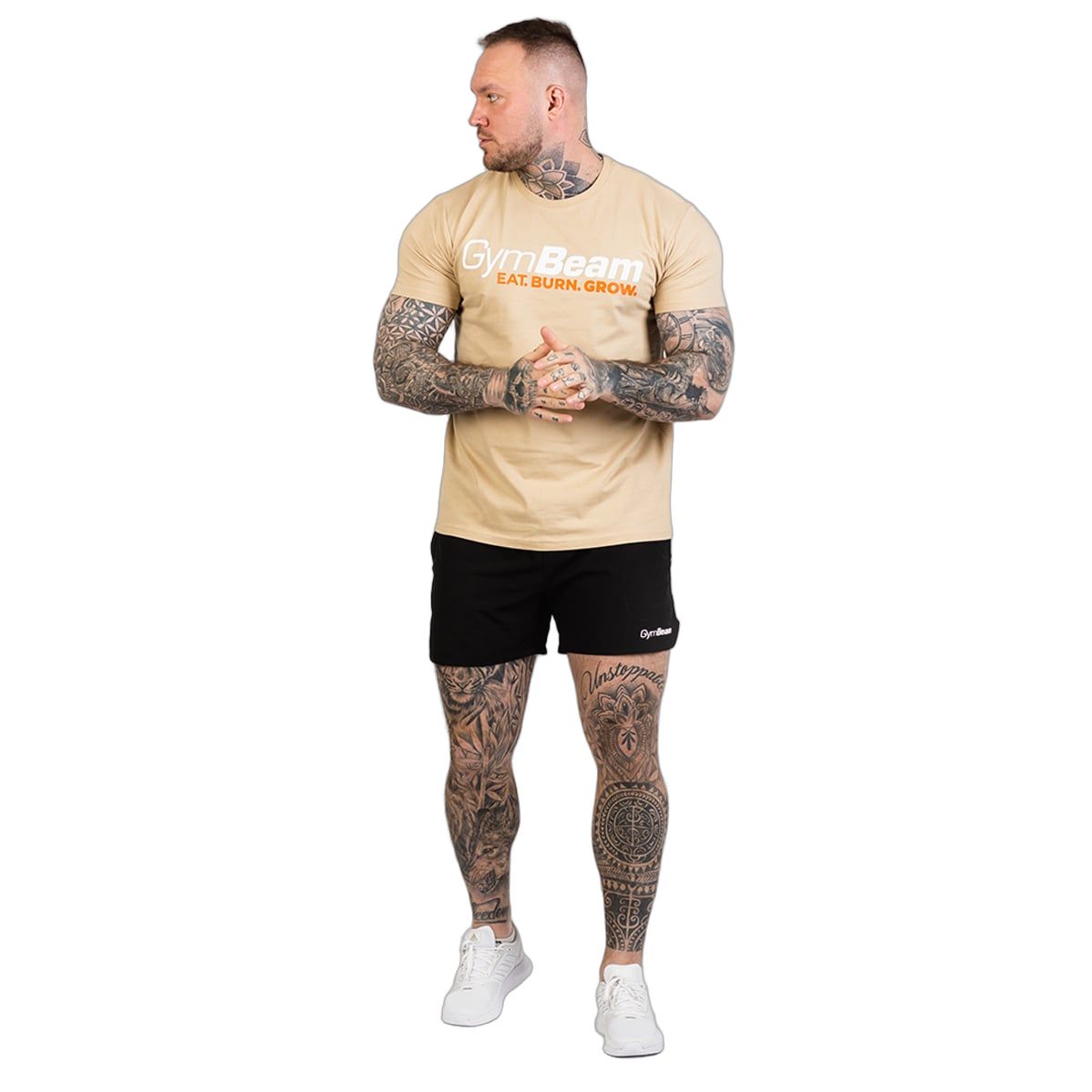 GymBeam T-shirt uomo Grow Sand regular