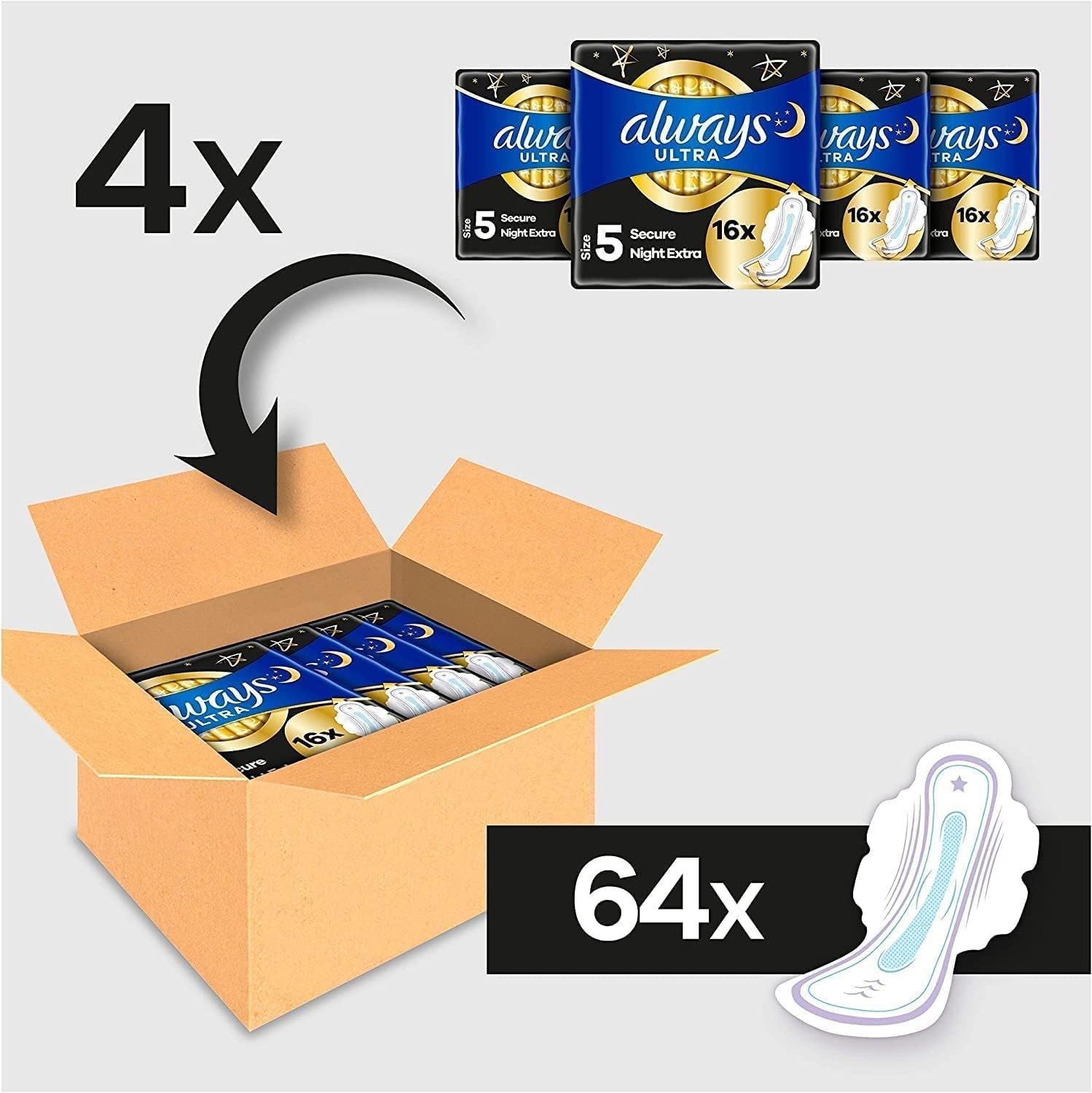 Always Ultra assorbenti donna taglia 5, Secure Night Extra