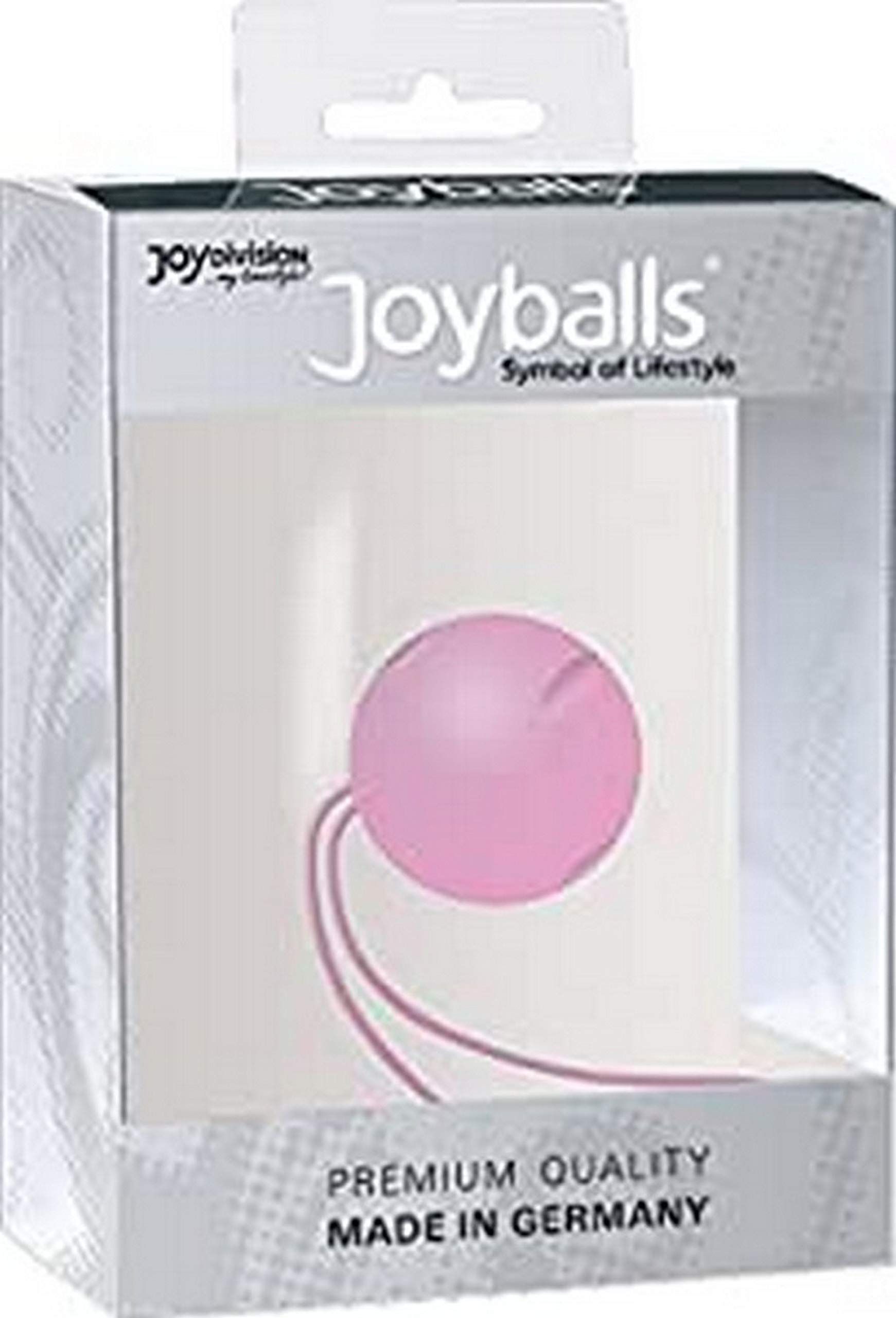 Joyballs Trend rosa singolo, confezionato in scatola trasparente con immagine del prodotto.