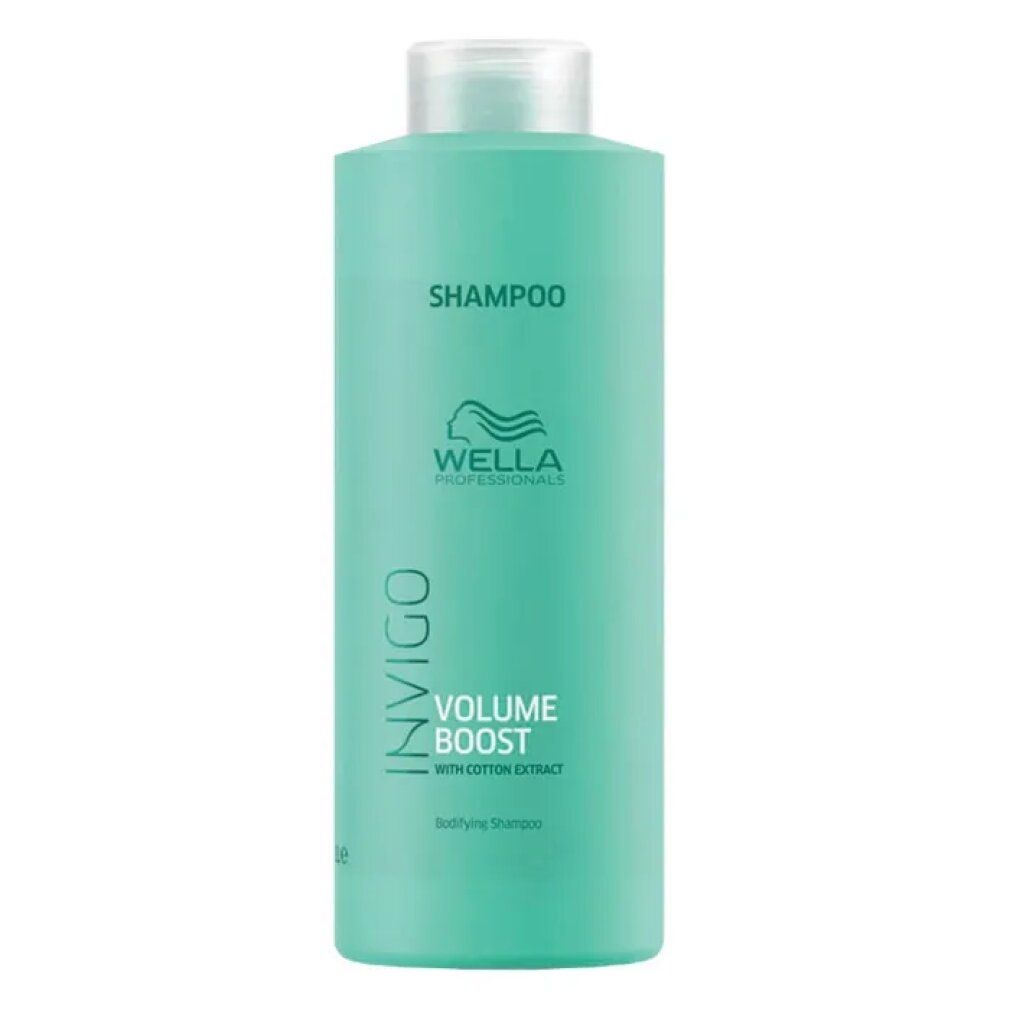 Wella Invigo Volume Boost Shampoo, flacone da 1L. Per capelli fini.
