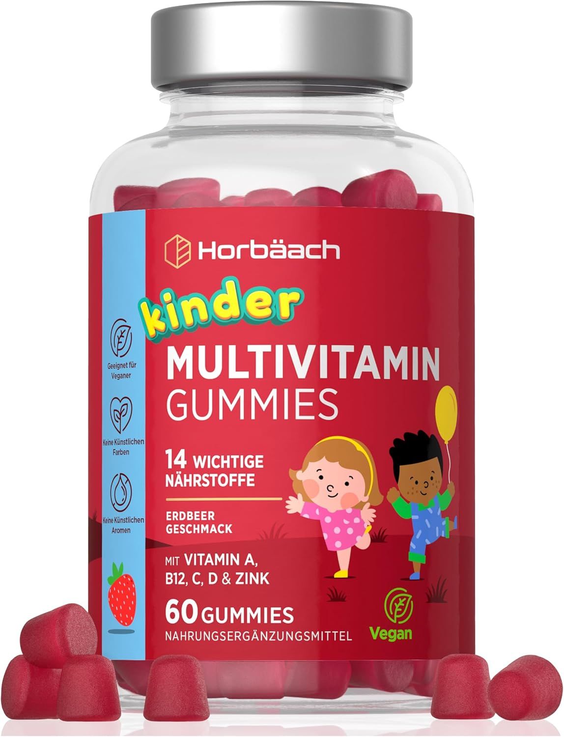 Caramelle gommose multivitaminiche Horbaach per bambini