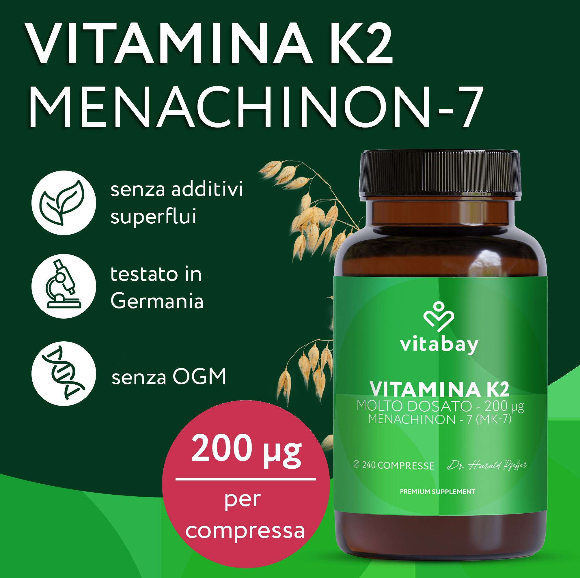 Vitabay Vitamina K2 contribuisce al mantenimento di ossa normali. Donna che fa sport.