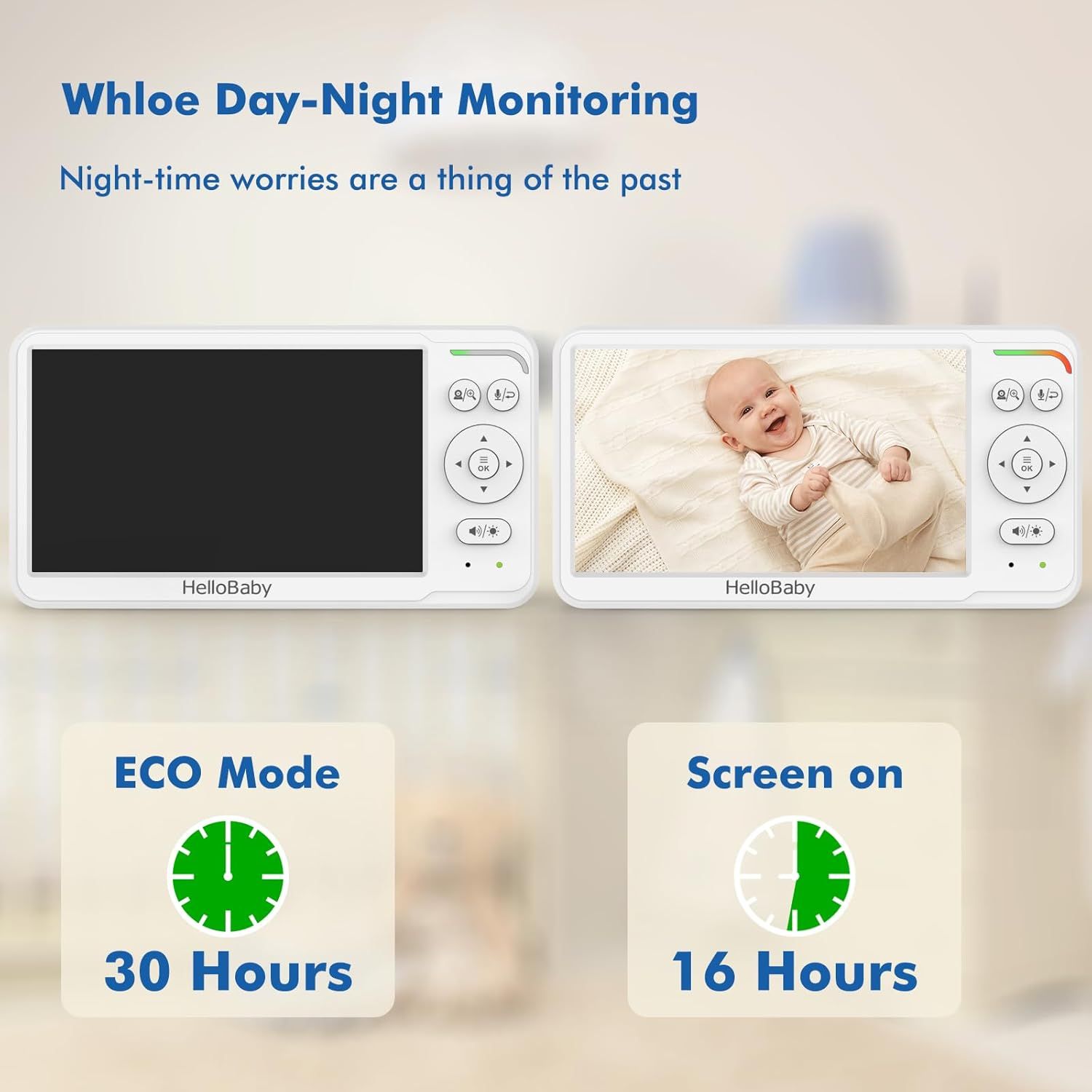 Baby monitor con telecamera da 6 pollici HelloBaby