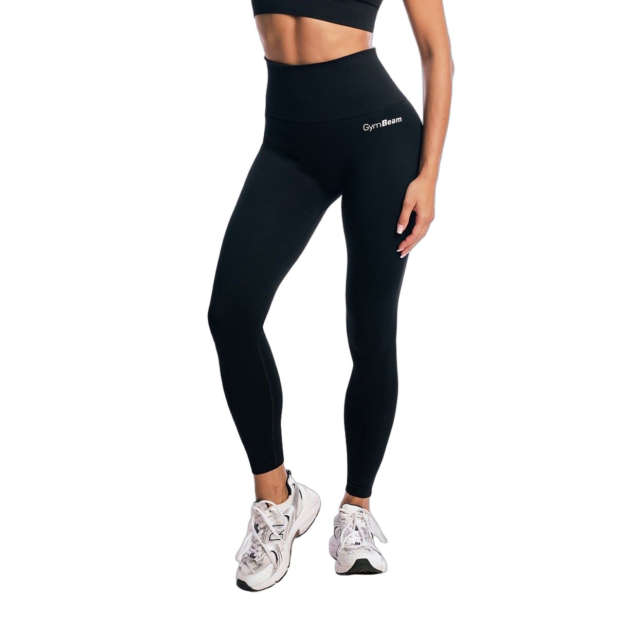 GymBeam Leggings donna GymBabe senza cuciture a vita alta Black