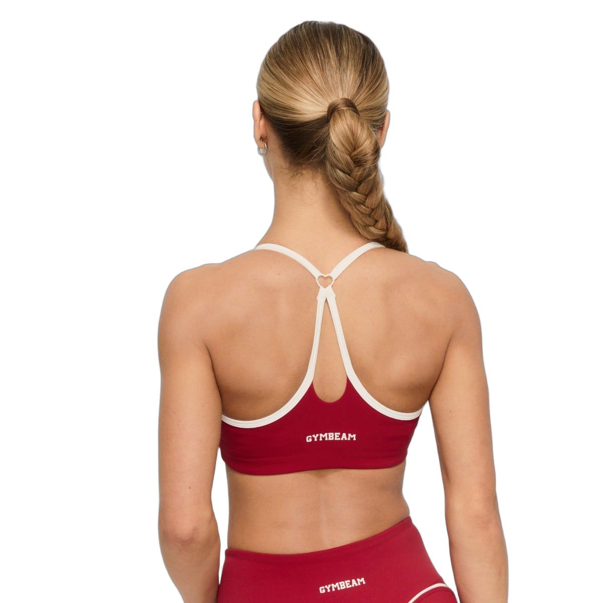 GymBeam Reggiseno sportivo donna Varsity con imbottiture rimovibili rosso