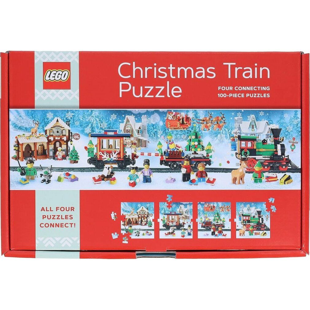 libri cronaca lego® Puzzle del treno di Natale 4x100 pezzi