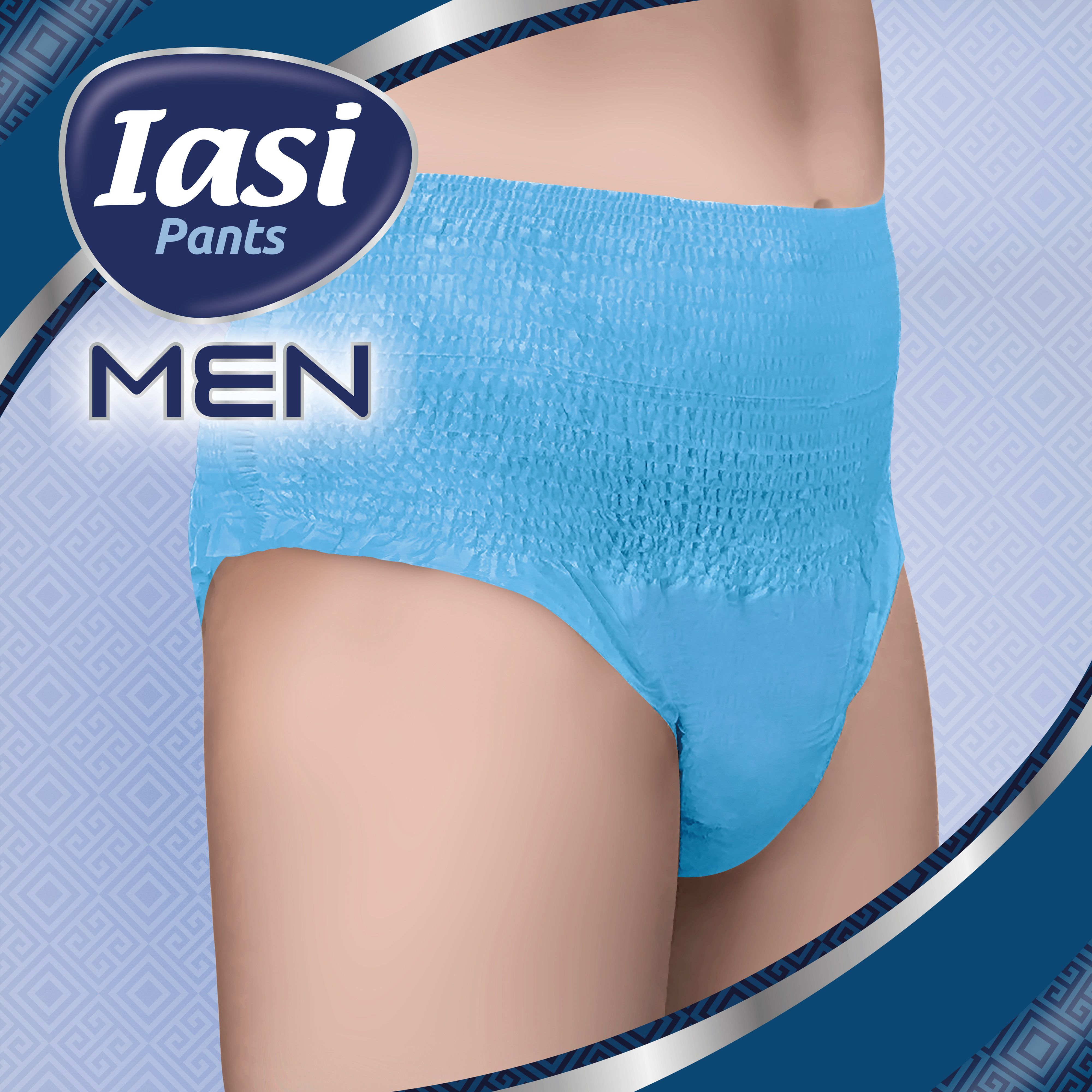 IASI Pants MEN, 12 Boxer Assorbenti monouso per Perdite Urinarie, Taglia L da Uomo, 12 Unità