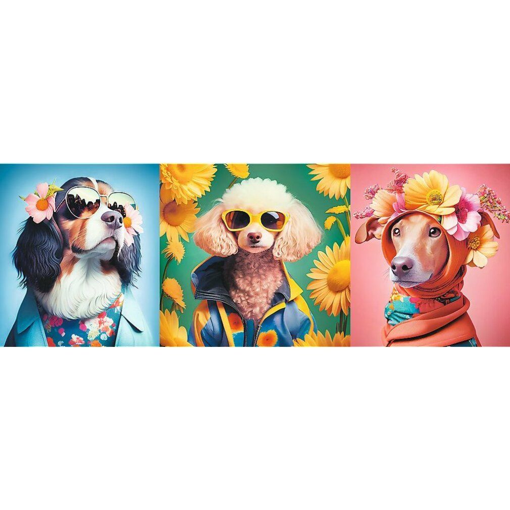 Puzzle panoramico trefl Settimana della moda canina 500 pezzi