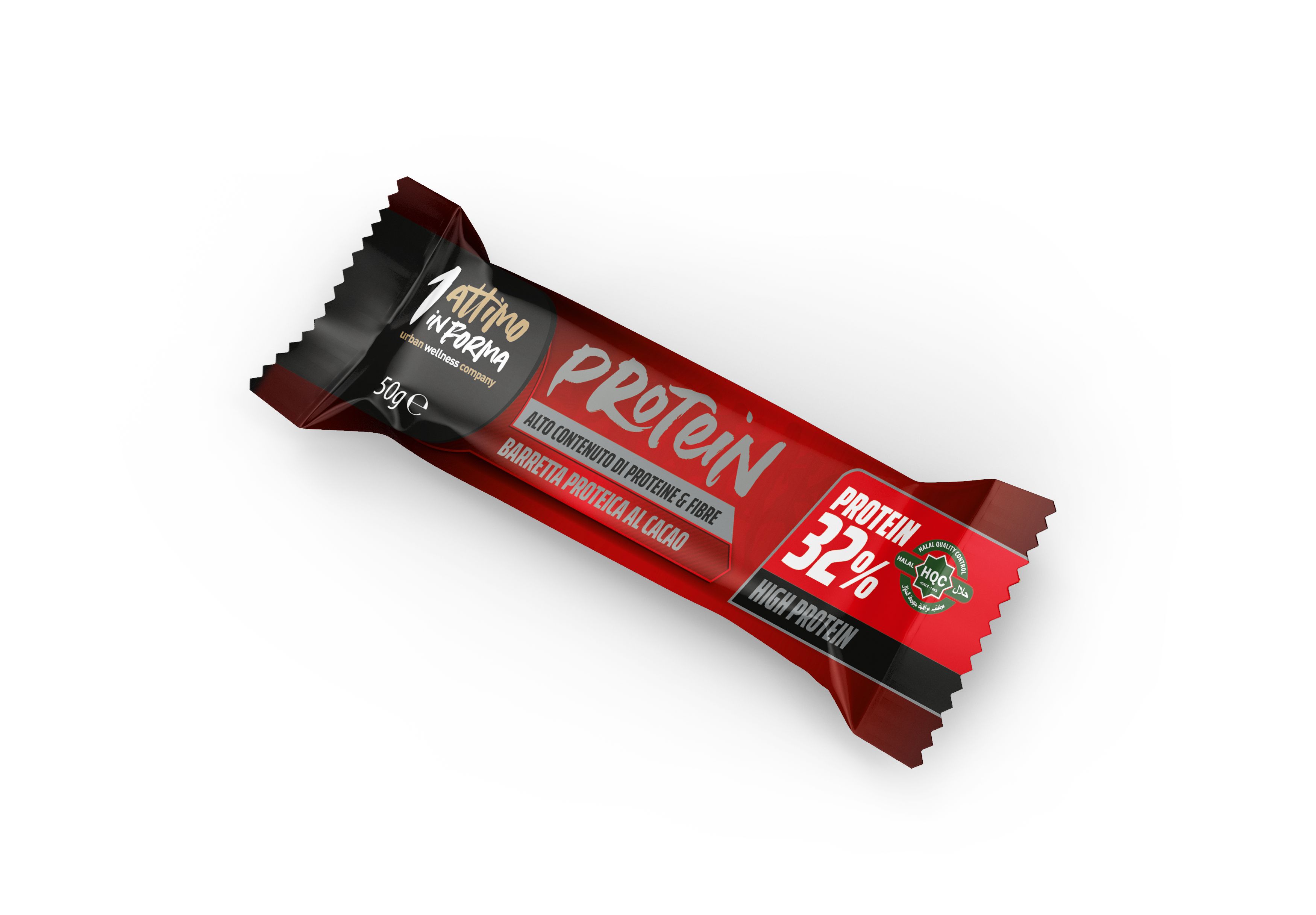 1attimoinforma Barretta Proteica al 32%; Gusto Cacao