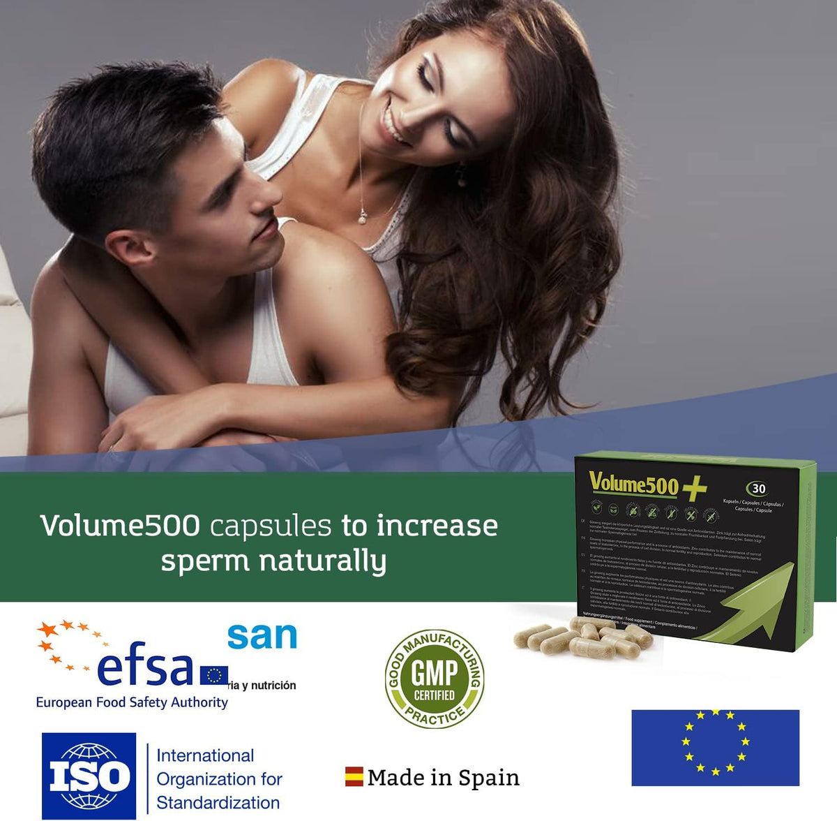 500Cosmetics Volume500 Pillole per volume dello sperma