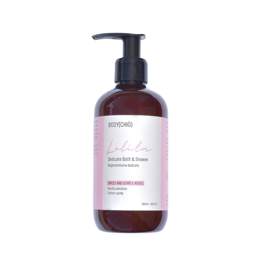 Chiò Skincare, Lolita Bagnoschiuma Delicato Idratante dal Profumo di Vaniglia e Zucchero Filato