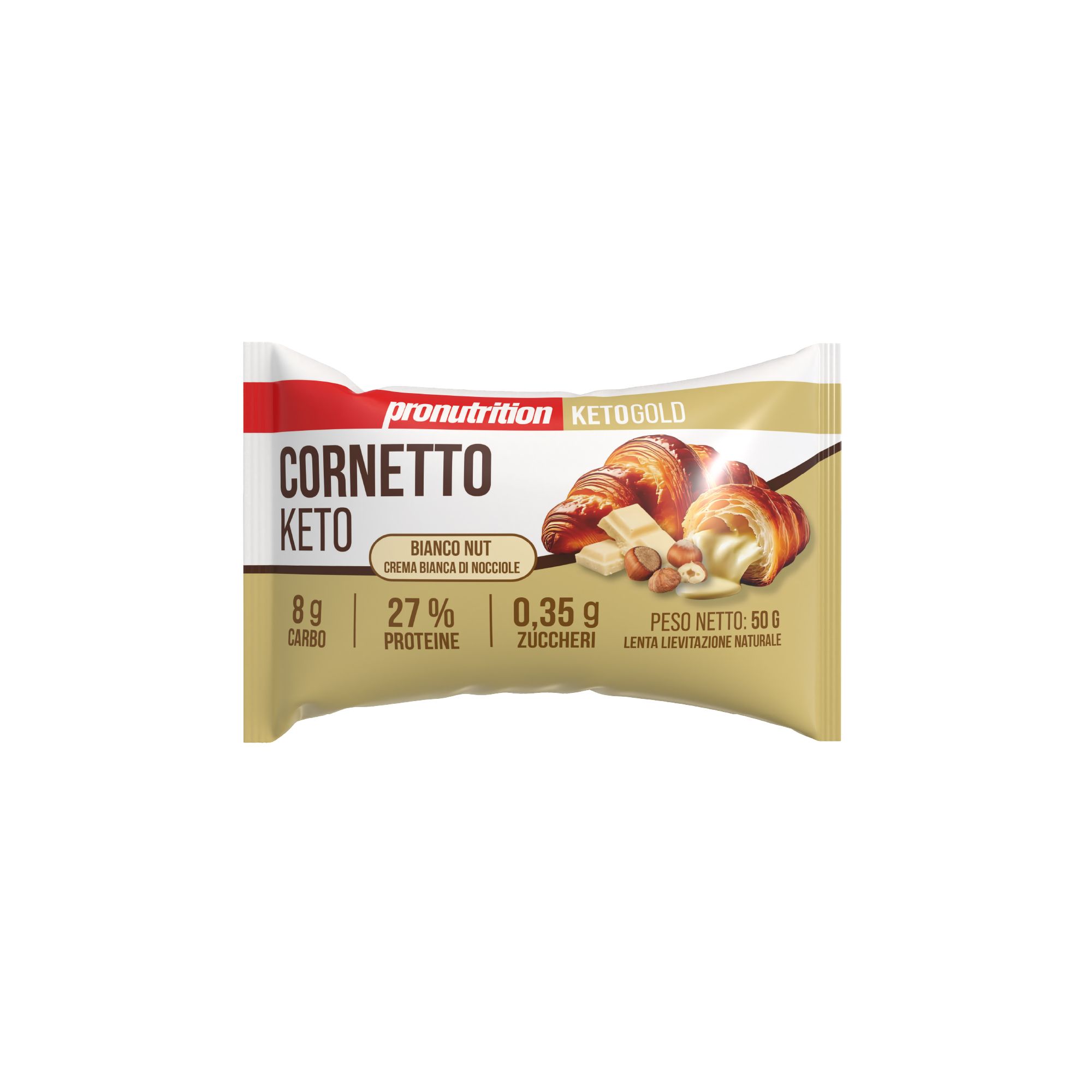 Pronutrition Cornetto keto (50 gr, Crema bianca alle nocciole)