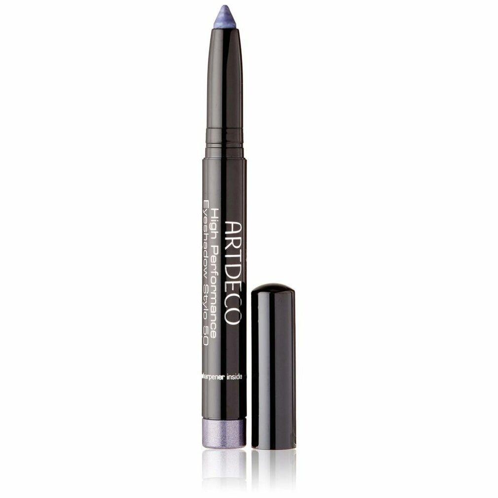 Artdeco High Performance Eyeshadow Stylo. Matita grigia con cappuccio nero. Nome e logo visibili.