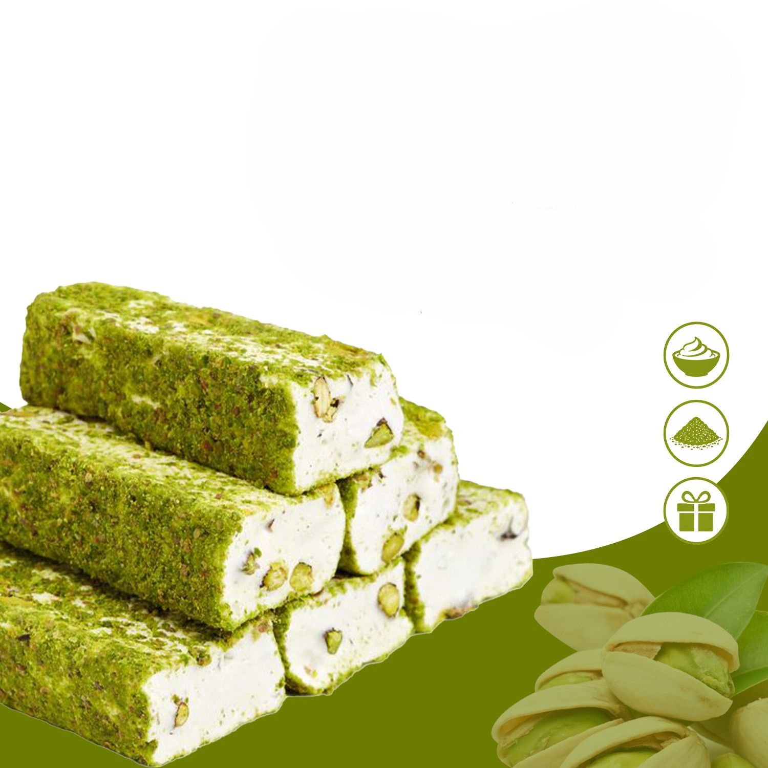 WeNatur Lokum Sultan con pistacchi e ricoperto di pistacchi