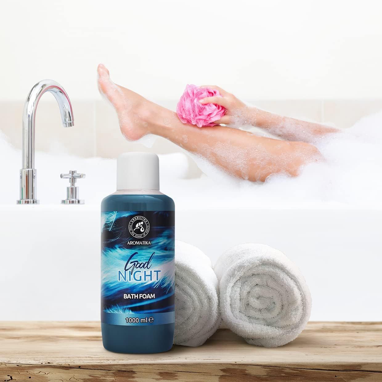 AROMATIKA Schiuma da bagno Buona Notte con olio essenziale di lavanda