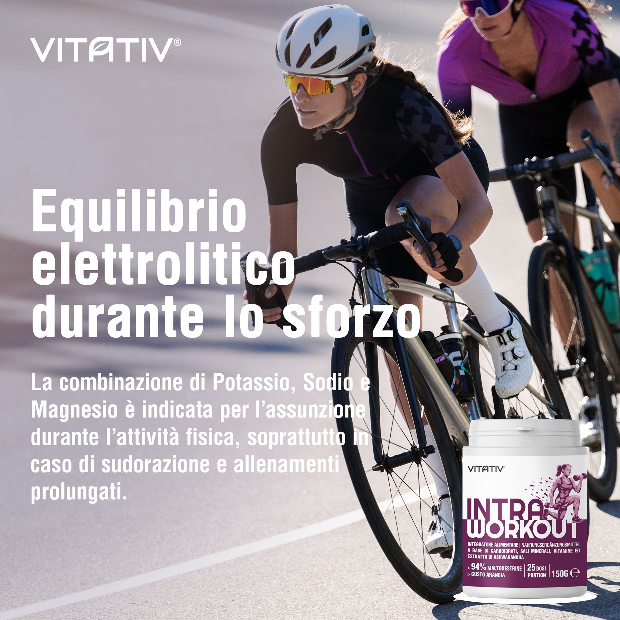 VITATIV® Intra Workout Donna in Polvere con Maltodestrine, Ashwagandha, Minerali e Vitamine - 150 g