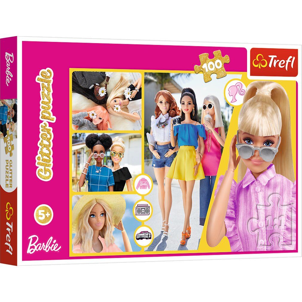 trefl Sparkling Barbie puzzle 100 pezzi