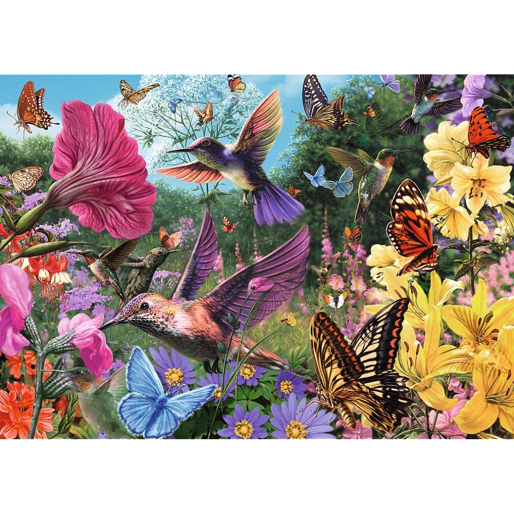 trefl Puzzle Premium Plus Tea Time: Hummingbird Garden 1000 pezzi