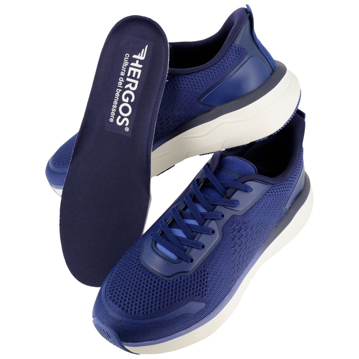 Hergos H3840 -  Sneaker leggera in tessuto traspirante e plantare estraibile