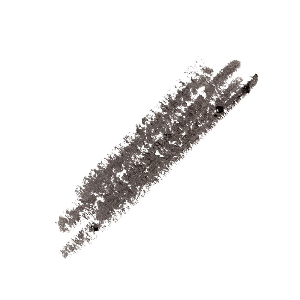 Tratto obliquo di matita occhi Mia Makeup Neverending. Colore grigio su sfondo bianco.