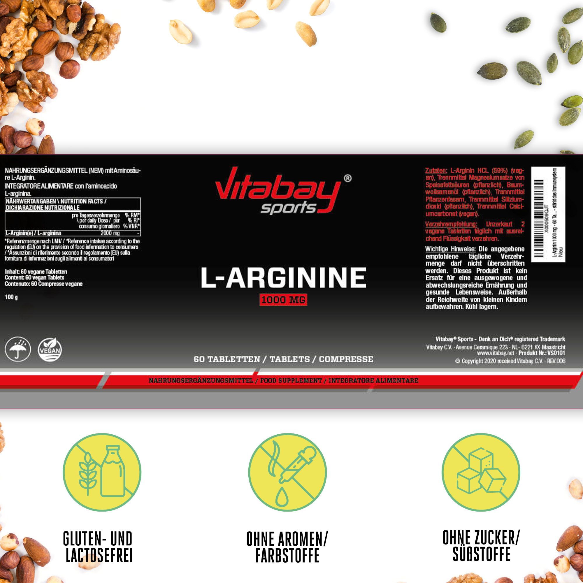 Vitabay L-arginina 1000 mg