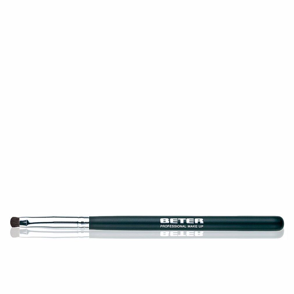 Pennello verde scuro con ghiera argentata e setole marroni. Scritta: BETER PROFESSIONAL MAKE UP.