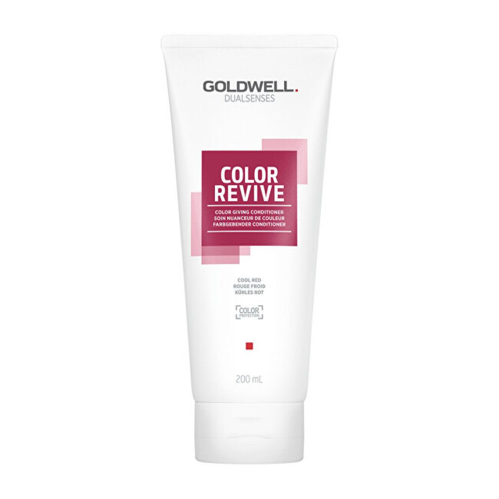 Tubo bianco Goldwell Dualsenses Color Revive. Scritta: COLOR REVIVE, Rouge Fresh. 200 ml.