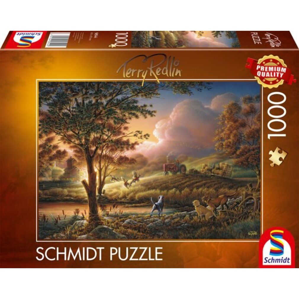 Terry Redlin: l'oro del sole sui campi di pneumatici (1000 pezzi)