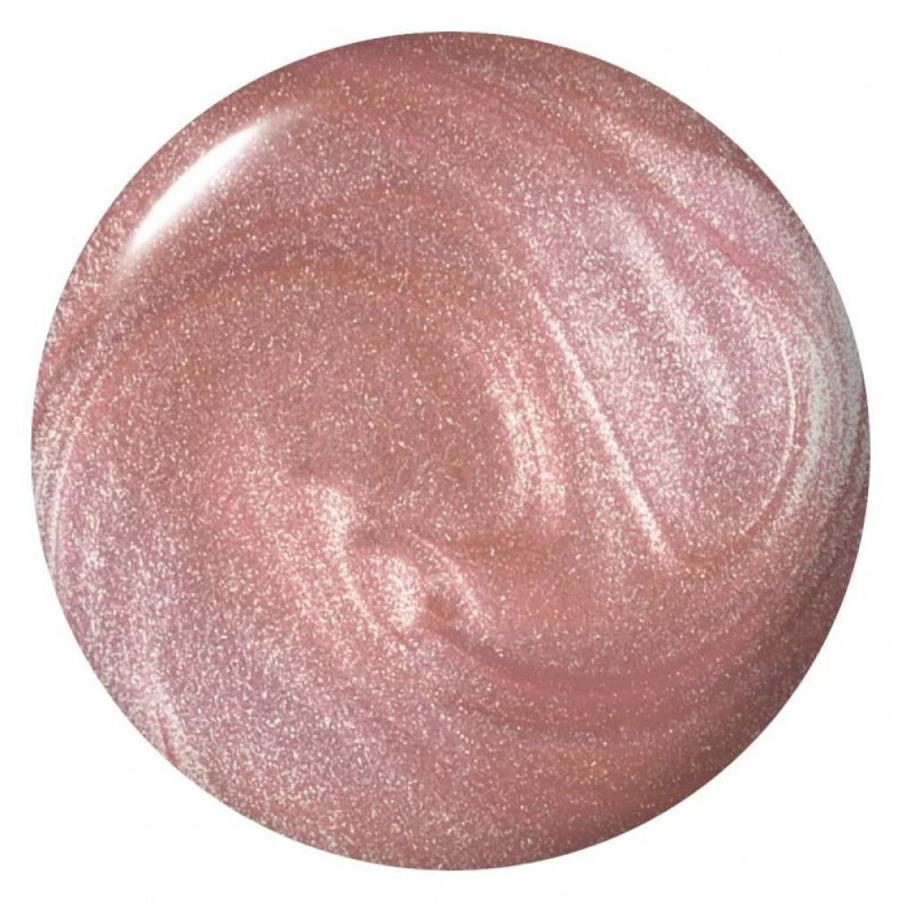 Primo piano di smalto rosa dorato. Texture lucida.