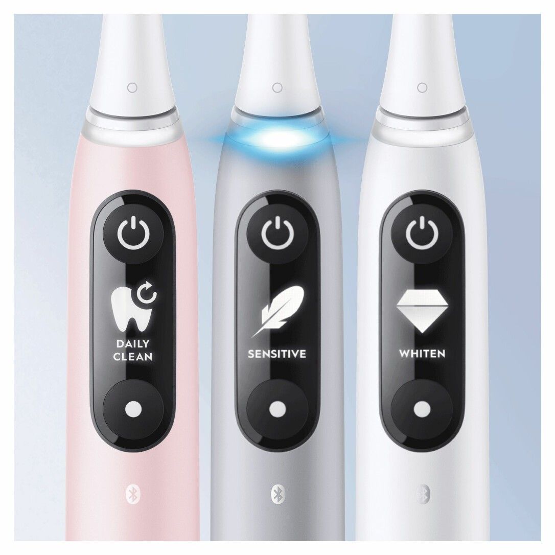 Oral-B iO Spazzolino Elettrico Ricaricabile 6S Grigio, 2 Testine, 1 Custodia Da Viaggio, 1 Spazzoli