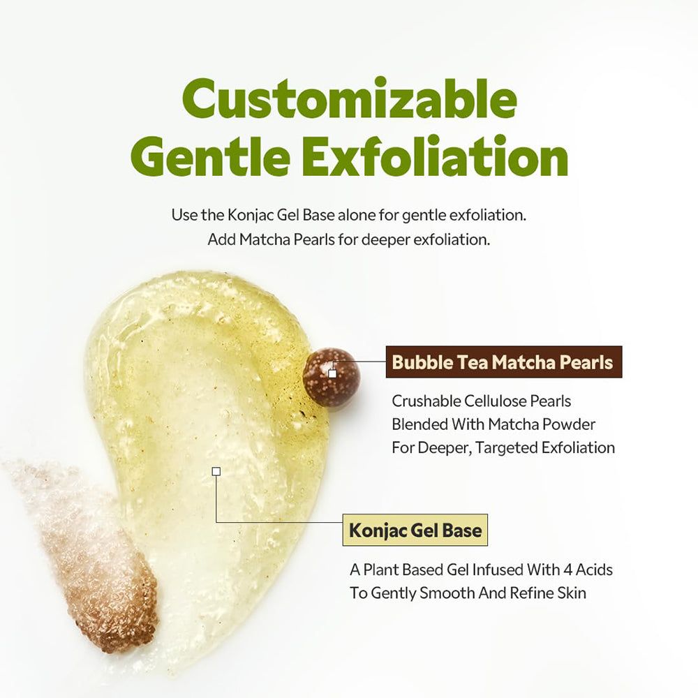 TIRTIR Matcha Bubble Tea Peeling – esfoliazione delicata con matcha e konjac