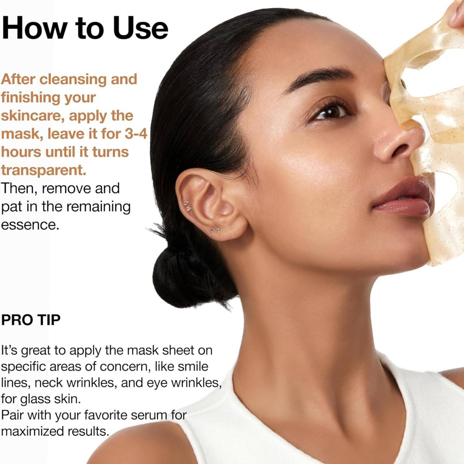 Istruzioni per l'uso della maschera Anua Rice 70 Glow Collagen.