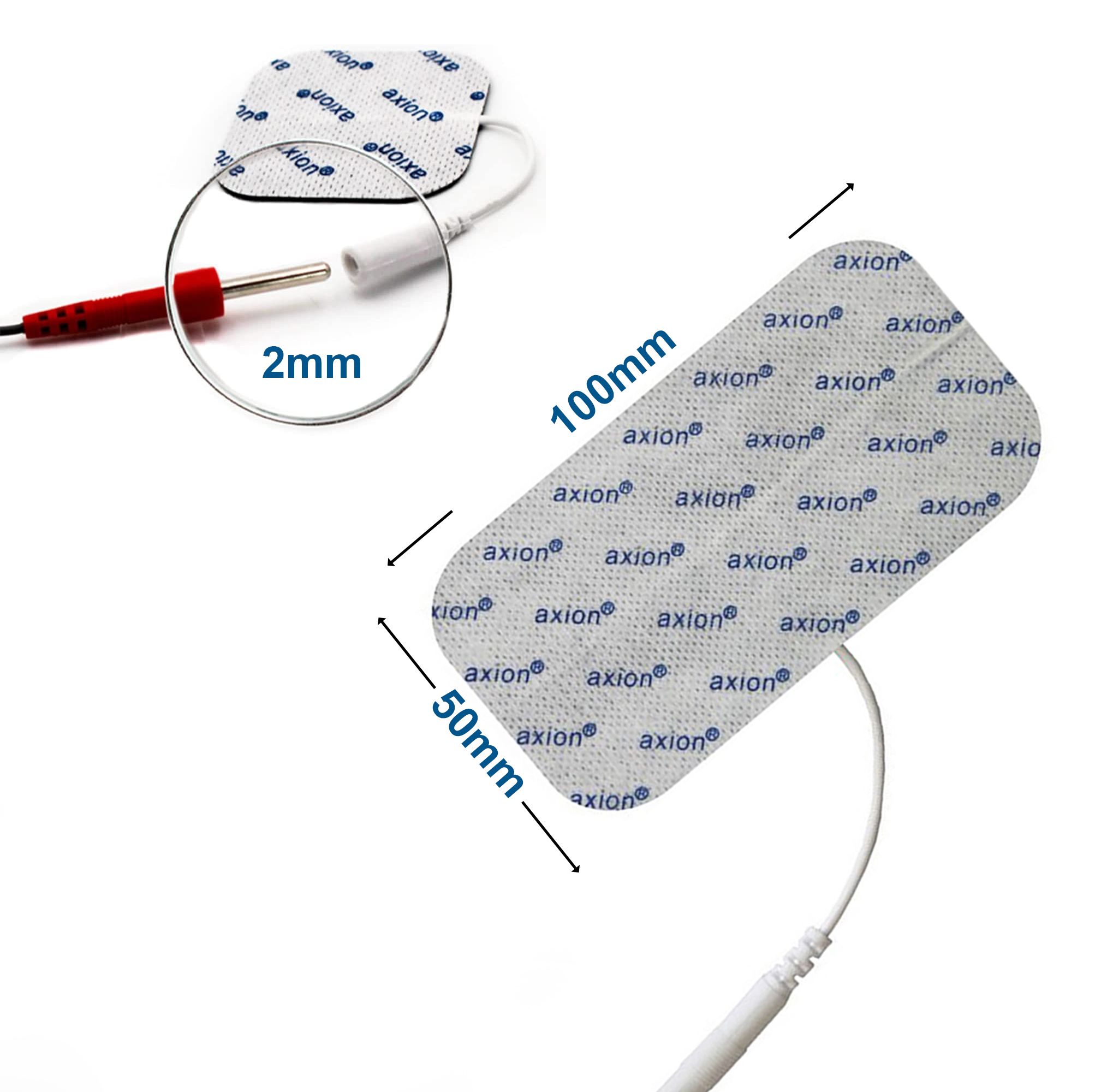 axion Pads autoadesivi per elettrodi da 10x5 cm - compatibili con axion, Prorelax, Promed, ecc.