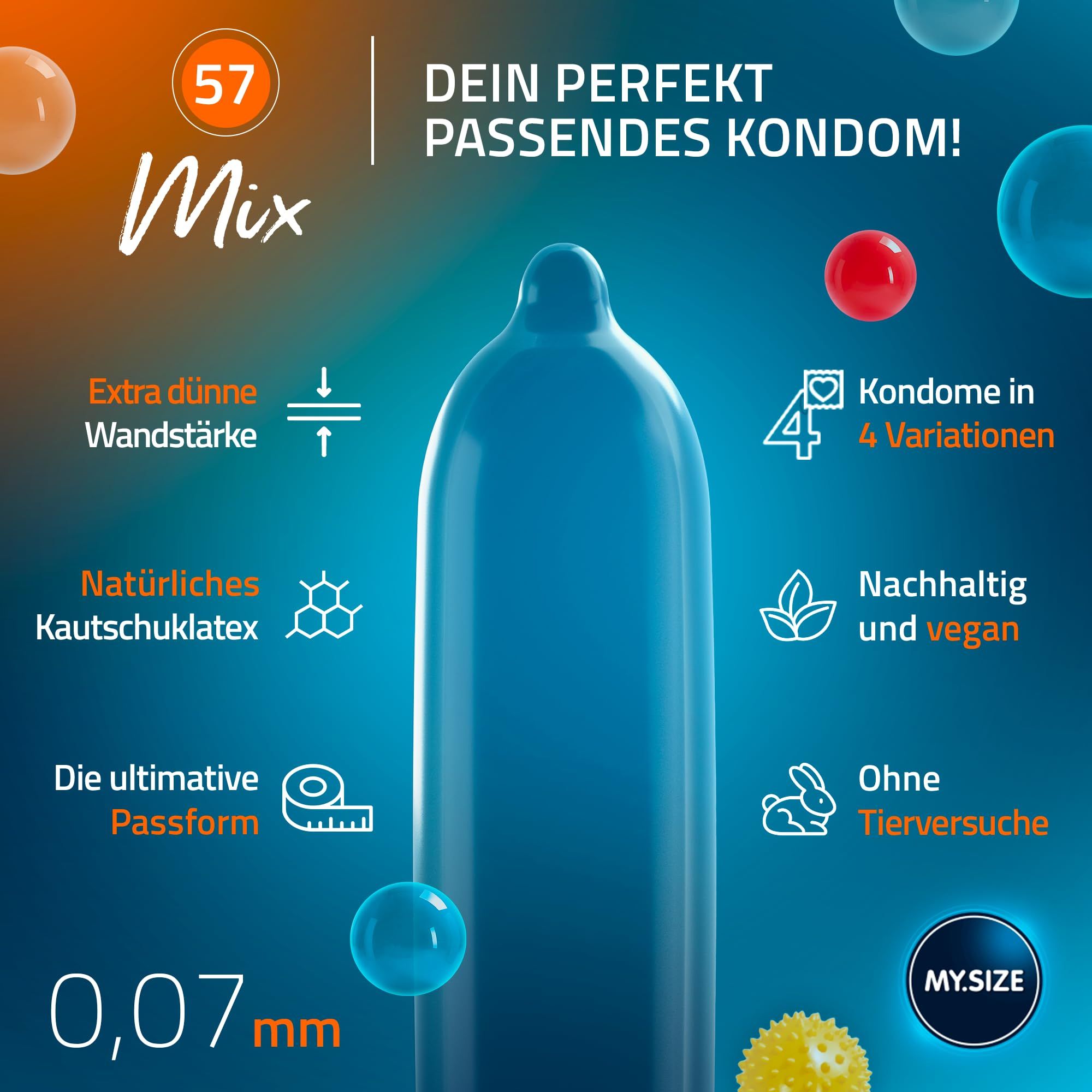 Diverse confezioni di preservativi MY.SIZE 'Mix' da 10 pezzi per confezione.