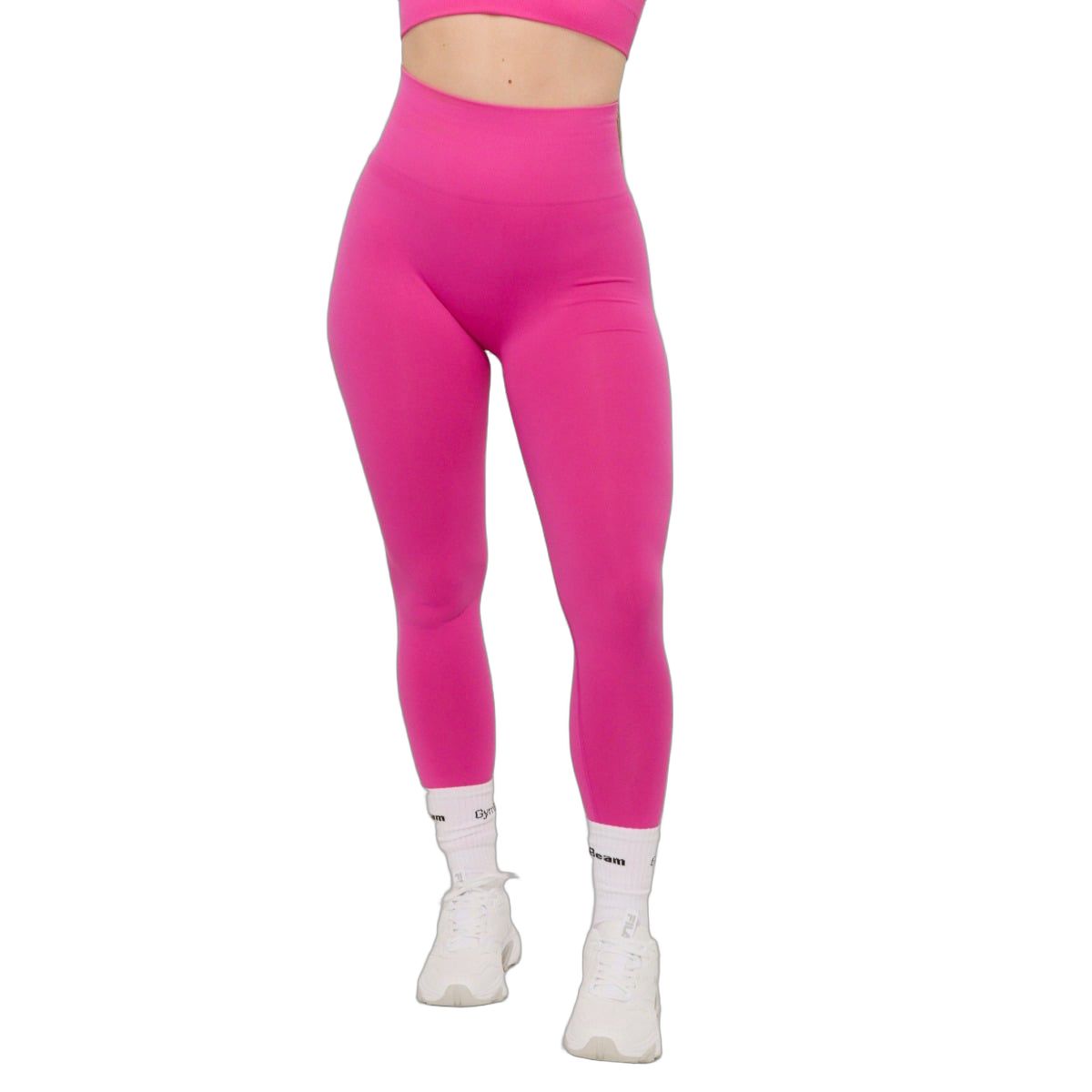 GymBeam Leggings donna Sculpt Seamless a vita alta in nylon e elastan rosa