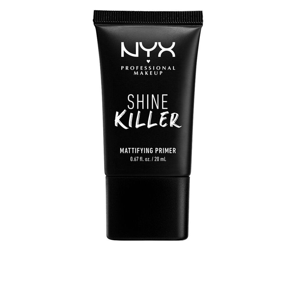 Tubo nero con stampa bianca. Contiene NYX PROFESSIONAL MAKEUP, SHINE KILLER, Mattifying Primer. 20 ml.