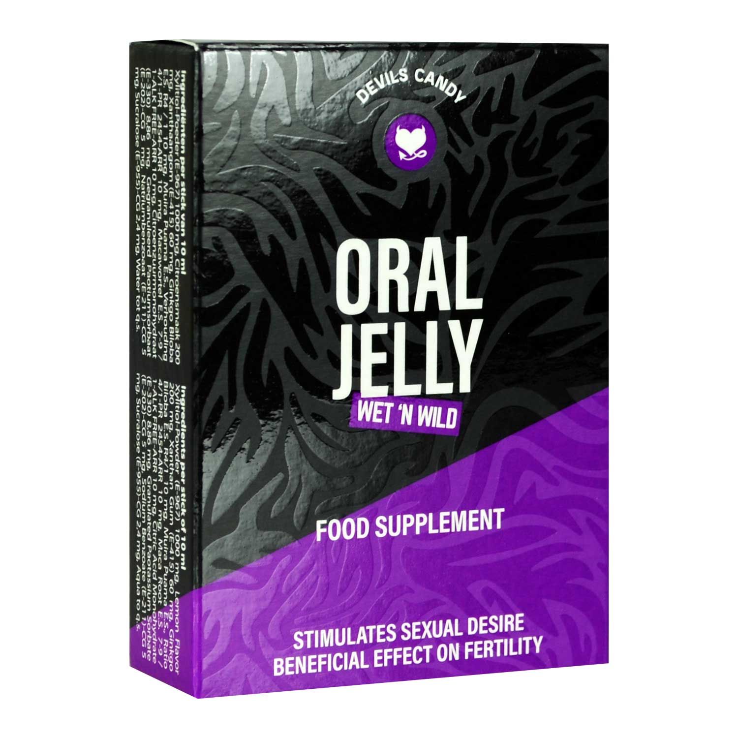 Confezione di Oral Jelly, un integratore alimentare per stimolare il desiderio sessuale.