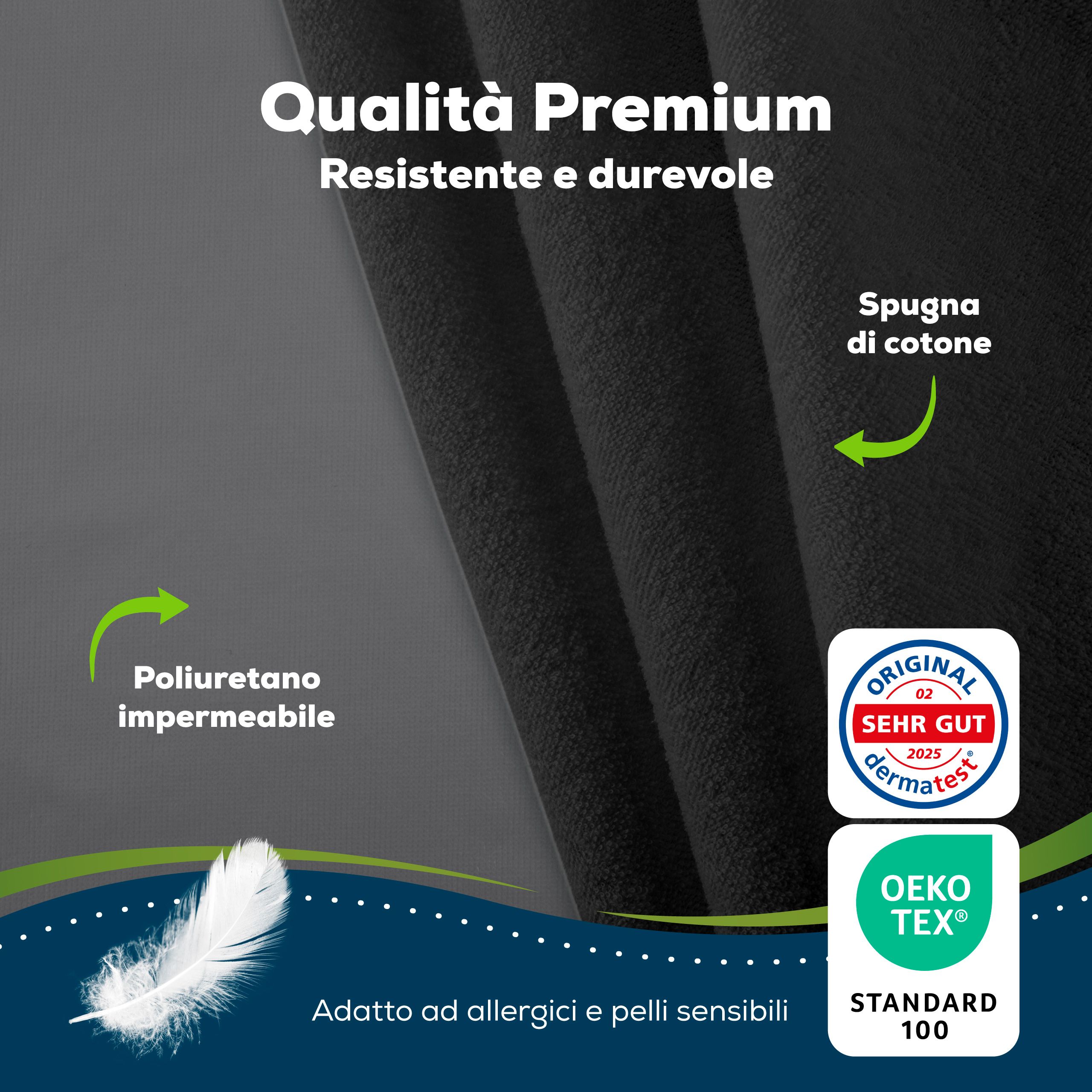 Sensalou lenzuolo con angoli 100 x 200 cm - nero antracite