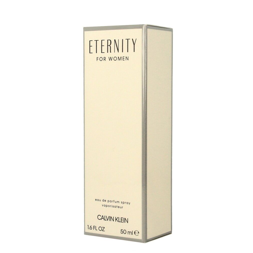 Confezione con scritte "Eternity for Women" e "Calvin Klein". Indicazione del volume.